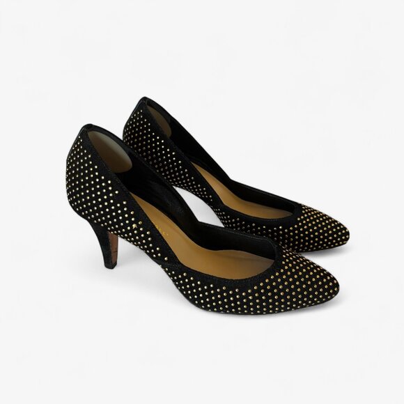 Loeffler Randall Black Suede Studded Tasmin Pumps Size 8 - Picture 2 of 9
